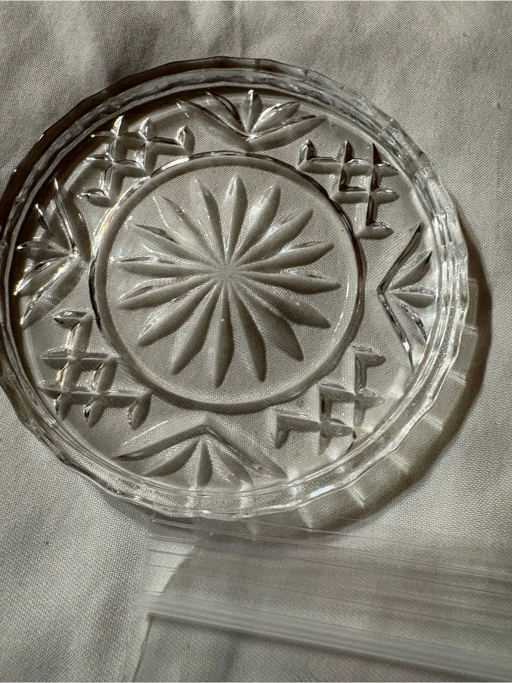 Clear Glass Decorative Coasters by